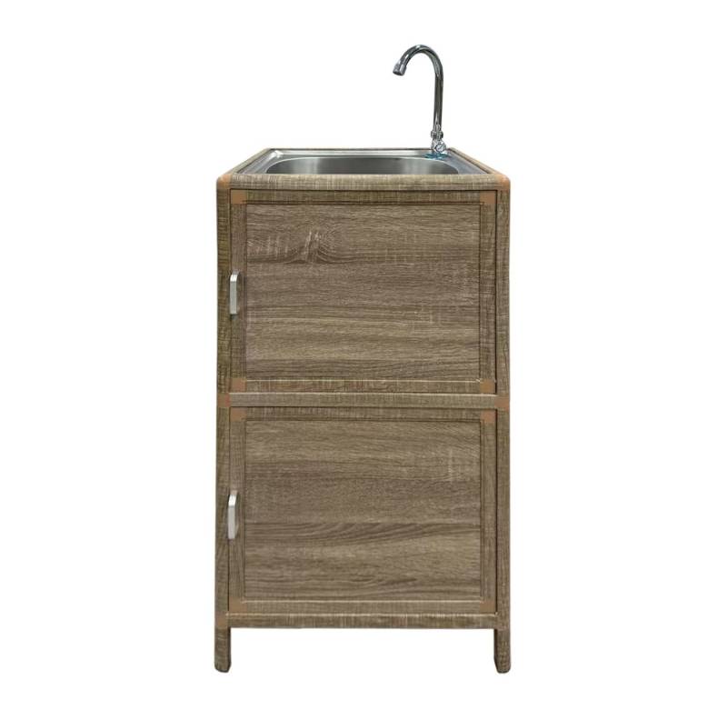 HTI-Living Outdoor-Küchenmodul Outdoorspüle S Gerti Sonoma (Stück, 1-St., 1 Outdoorspüle) Gartenspüle Campingspüle Messespüle von HTI-Living