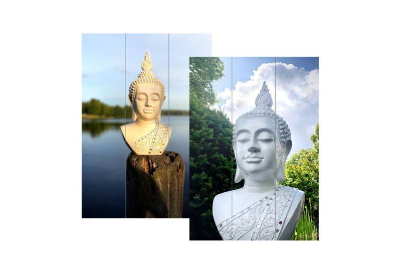 HTI-Living Paravent Paravent Buddha Büste (Stück, 1 St., 1 Paravent), Raumteiler Sichtschutz Trennwand von HTI-Living