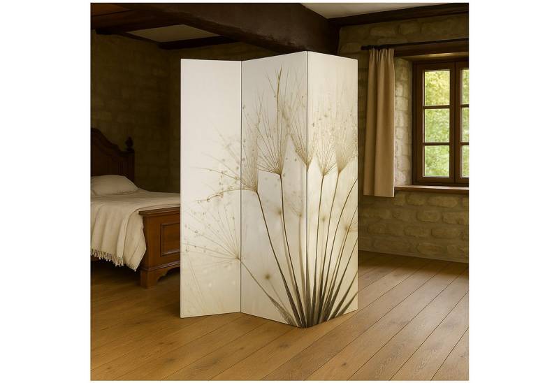 HTI-Living Paravent Paravent mit Naturmotiv Pusteblume Weiß (Stück, 1 St., 1 Paravent), Raumteiler Sichtschutz Trennwand von HTI-Living