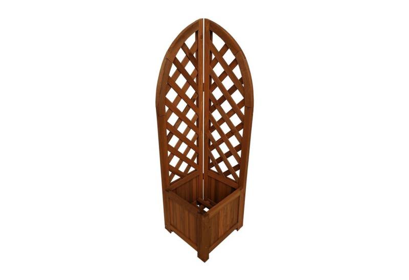 HTI-Living Pflanzkübel Pflanzkübel mit Rankgitter Heidi Braun (Stück, 1 St., 1x Pflanzkübel mit Rankgitter), Blumenkasten mit Spalier Holz von HTI-Living