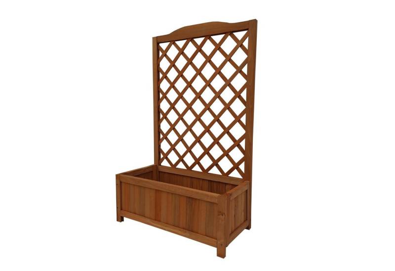 HTI-Living Pflanzkübel Pflanzkübel mit Rankgitter Heidi XL Braun (Stück, 1 St., 1x Pflanzkübel mit Rankgitter), Blumenkasten mit Spalier Holz von HTI-Living