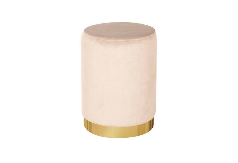 HTI-Living Polsterhocker Polsterhocker Ø 32 cm Reese Beige (Stück, 1 St., 1 Hocker), Fußhocker Sitzhocker von HTI-Living