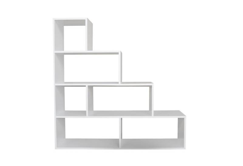 HTI-Living Raumteilerregal Raumteiler Thekla Weiß, Stück 1-tlg., Stufenregal Bücherregal von HTI-Living