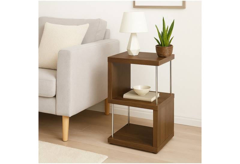 HTI-Living Regal Standregal 2 Fächer Thekla Eiche, Stück 1-tlg., mit Metallstreben von HTI-Living