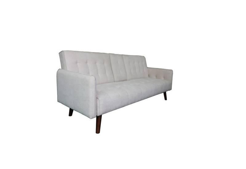 HTI-Living Schlafsofa Sofa mit Knopfsteppung Elouisa Grau, Stück 1 Teile, Schlafsofa einklappbare Mittellehne mit Becherhalter von HTI-Living