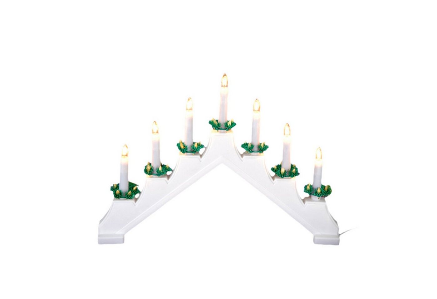 HTI-Living Schwibbogen Schwibbogen mit 7 Lampen (1-tlg), Lichterbogen Kerzenbrücke Weihnachtsdeko von HTI-Living
