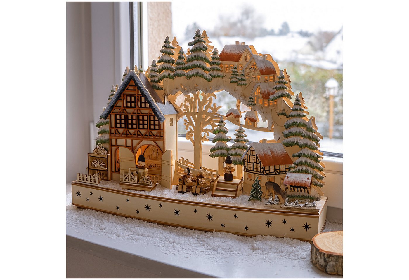 HTI-Living Schwibbogen Traditioneller Schwibbogen Holz (1-tlg), Leuchtbogen von HTI-Living