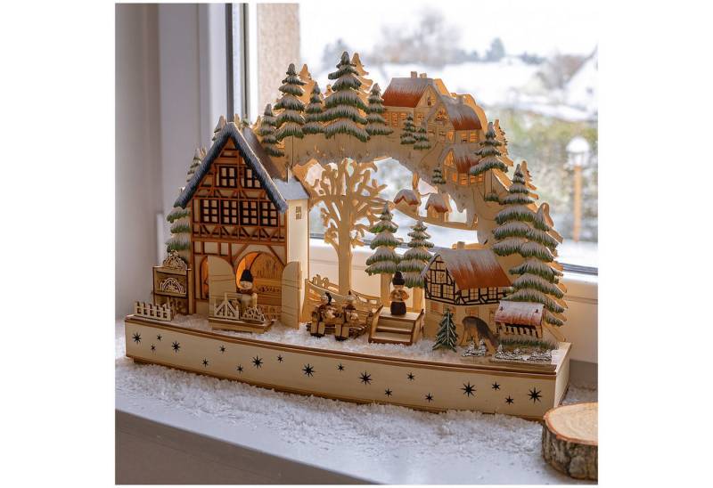 HTI-Living Schwibbogen Traditioneller Schwibbogen Holz (1-tlg), Leuchtbogen von HTI-Living