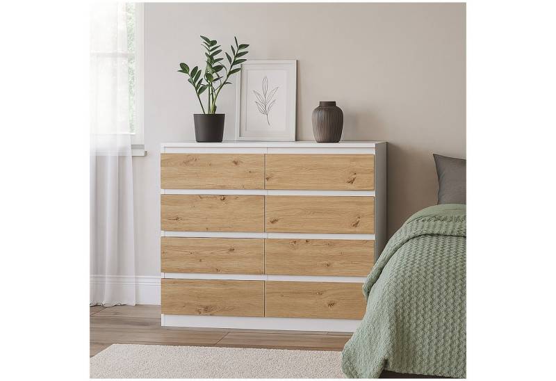 HTI-Living Sideboard Moderne Kommode mit 8 grifflosen Schubladen (Stück, 1 St., 1 Kommode ohne Dekoration), Sideboard von HTI-Living