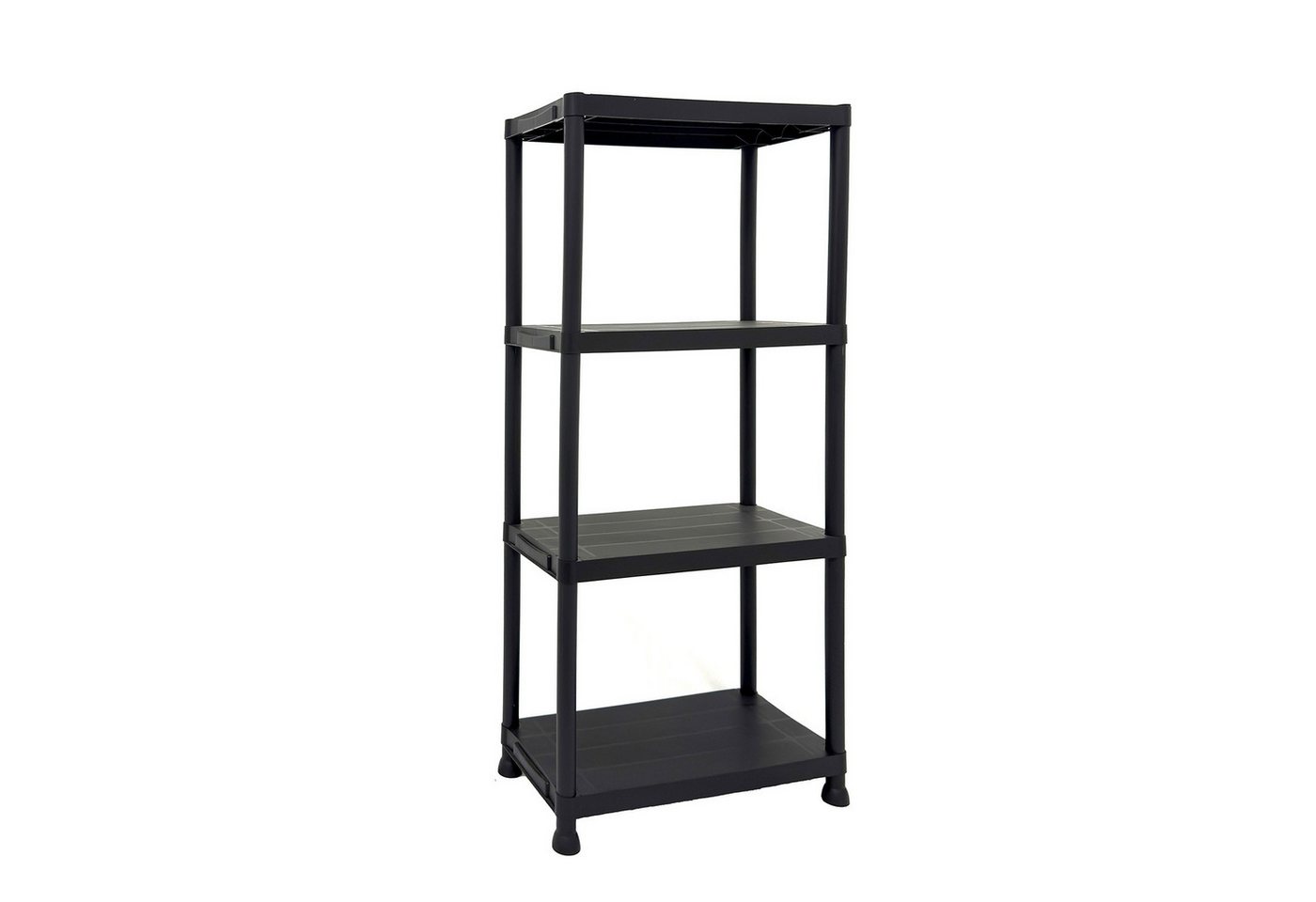 HTI-Living Standregal Regal mit 4 Böden Schwarz Kunststoffregal, Stück 1-tlg., Standregal für Hauswirtschaftsraum von HTI-Living