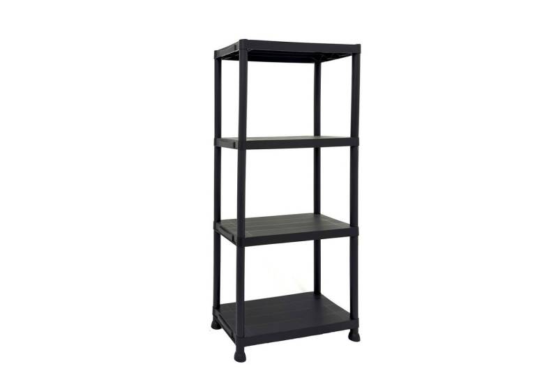 HTI-Living Standregal Regal mit 4 Böden Schwarz Kunststoffregal, Stück 1-tlg., Standregal für Hauswirtschaftsraum HTI-Living Standregal Regal mit 4 Böden Schwarz Kunststoffregal, Stück 1-tlg., Standregal für Hauswirtschaftsraum von HTI-Living