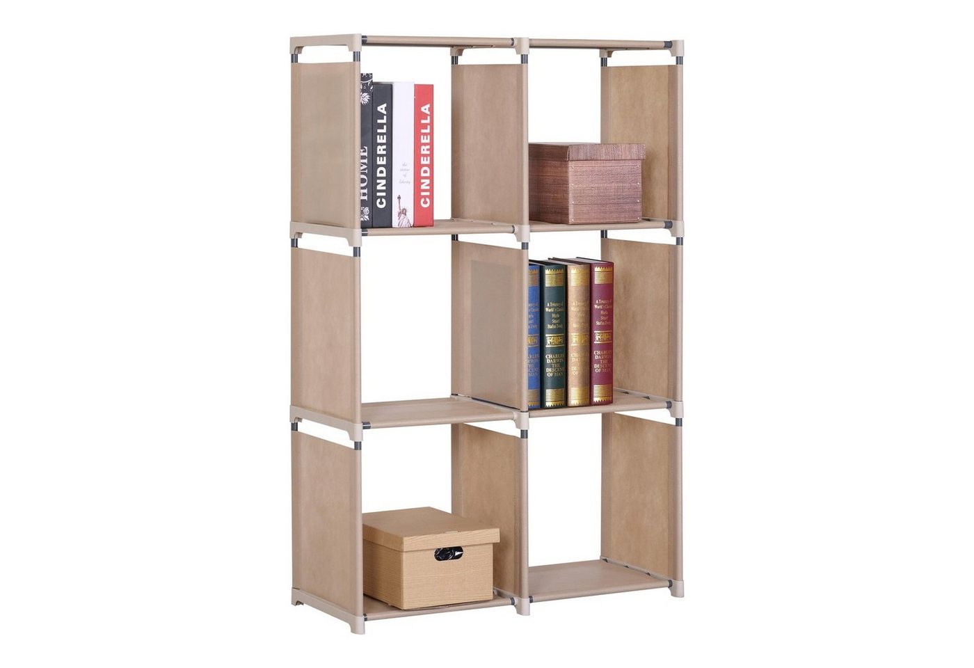 HTI-Living Standregal Stoffregal 6 Fächer Lena, Stück 1-tlg., Standregal von HTI-Living