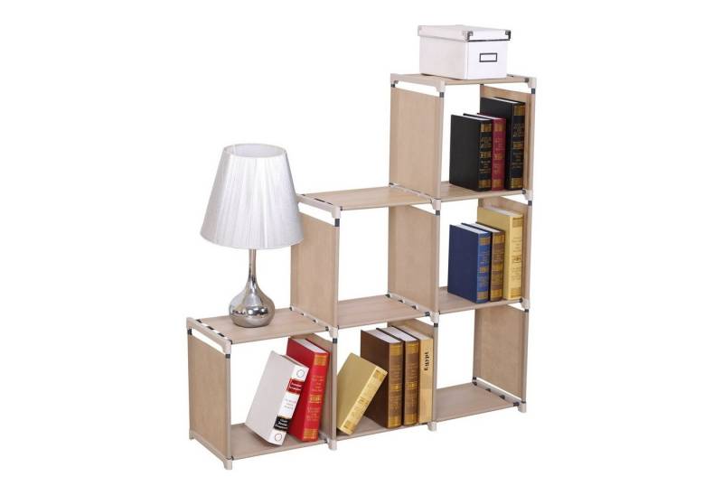 HTI-Living Standregal Stoffregal Stufenregal 6 Fächer Lena, Stück 1-tlg., Standregal von HTI-Living