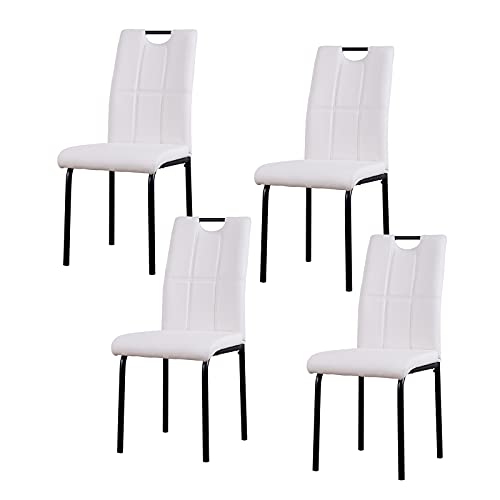 HTI-Living Stuhl Denton PU Weiß Esszimmerstuhl Kunstleder 4-teilig von HTI-Living