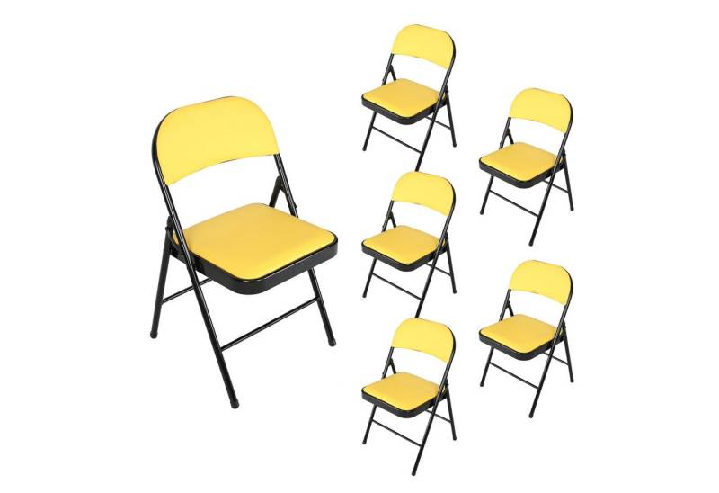 HTI-Living Stuhl Klappstuhl Kunstleder Gestell Schwarz 6er-Set (Set, 6 St), Küchenstuhl Campingstuhl Bestuhlung Events von HTI-Living