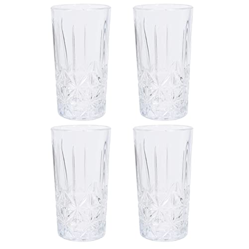 HTI-Living Tringläser-Set 260 ml, 4 Stück geschliffen Longdrinkglas Kristallglas von HTI-Living