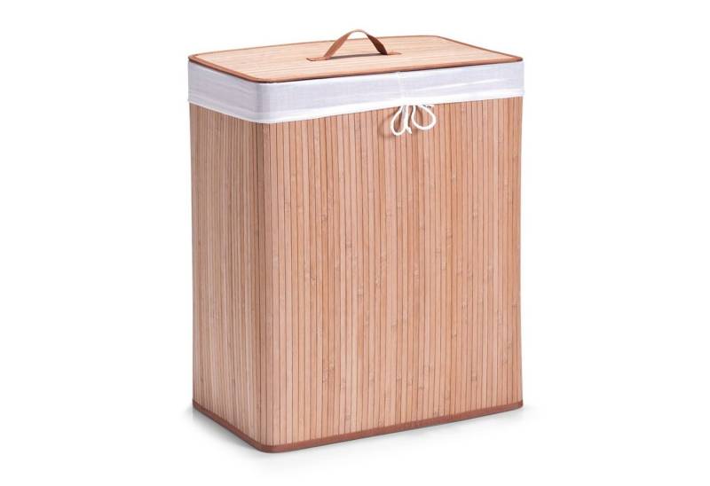 HTI-Living Wäschekorb Wäschesammler 2 Kammern Bambus (Stück, 1 St., 1 Wäschesammler), Wäschekorb Wäschebox von HTI-Living