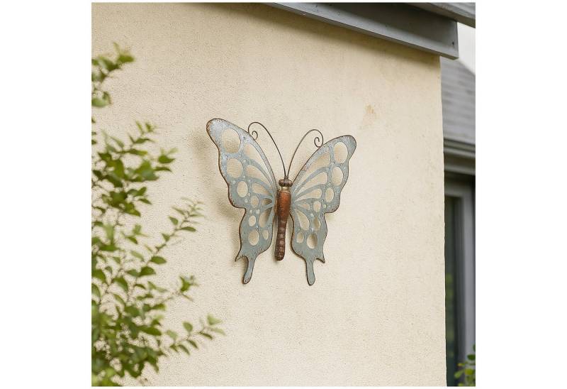 HTI-Living Wanddekoobjekt Metall Wanddekoration Schmetterling 44x35 cm (Stück, 1 St., 1 Schmetterling), Gartenfigur Falter von HTI-Living