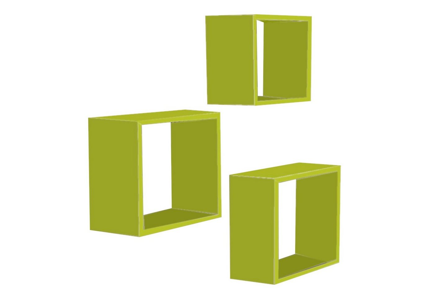 HTI-Living Wandregal Würfelregal 3er Set Altona Grün, Set, Wandregale 3 verschiedene Größen HTI-Living Wandregal Würfelregal 3er Set Altona Grün, Set, Wandregale 3 verschiedene Größen von HTI-Living