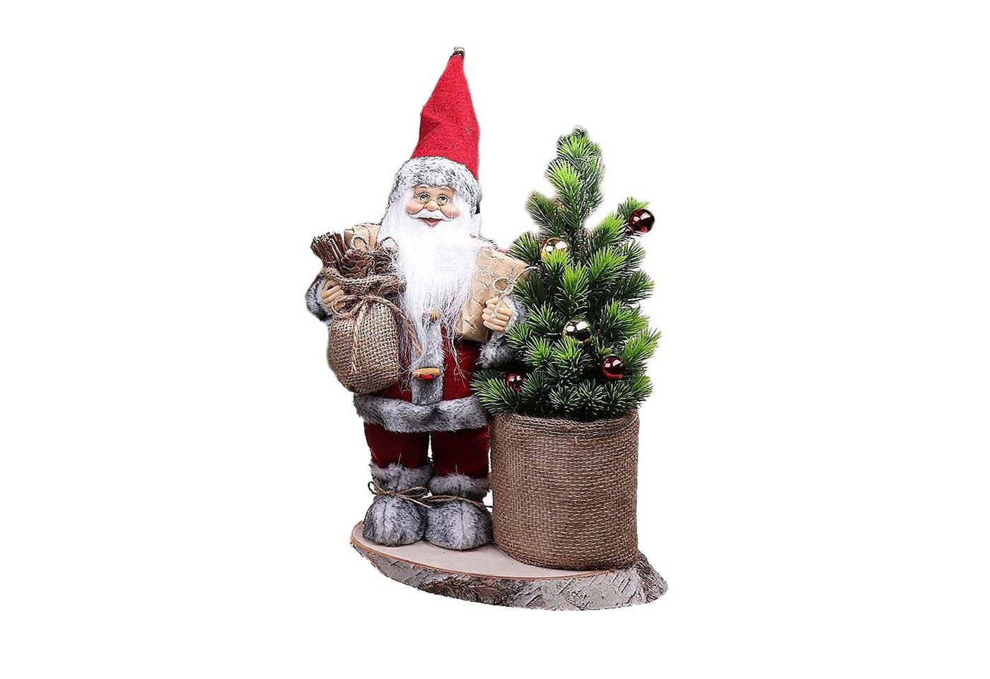 HTI-Living Dekofigur Weihnachtsmannfigur 30 cm mit Baum (Stück, 1 St., 1 Weihnachtsmannfigur) von HTI-Living