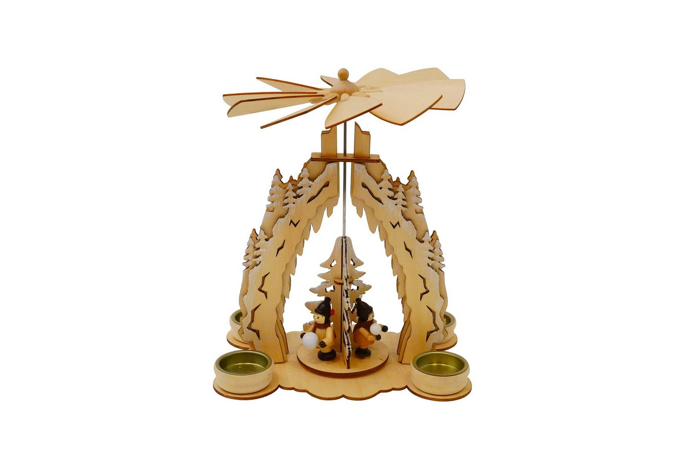 HTI-Living Weihnachtspyramide Weihnachtspyramide Schneeball, Tischpyramide für 4 Teelichter HTI-Living Weihnachtspyramide Weihnachtspyramide Schneeball, Tischpyramide für 4 Teelichter von HTI-Living