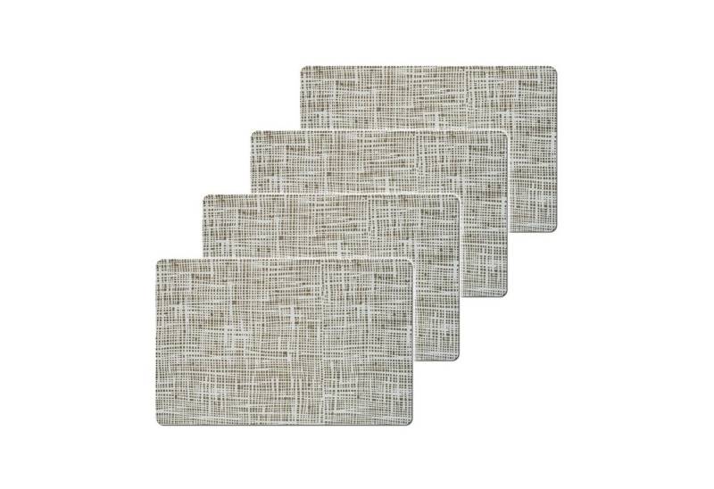 Platzset, Platzset 4er Set Grau Kunststoff, HTI-Living, (Set, 4-St., 4 Platzdeckchen ohne Dekoration), Platzdeckchen von HTI-Living