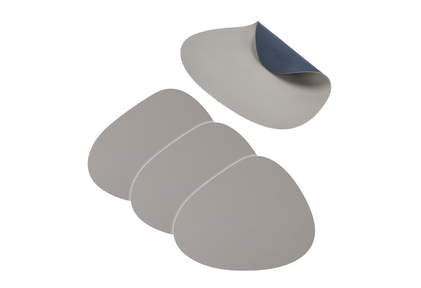 Platzset, Tischset 4-teilig Blau/Grau, HTI-Living, (Set, 4 Platzdecken), Platzset Platzdecke von HTI-Living