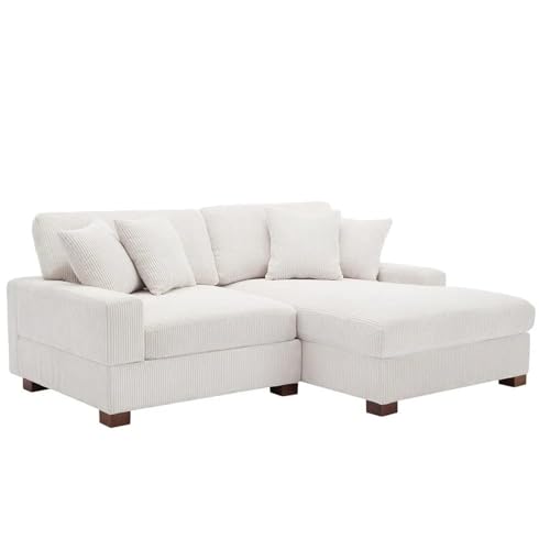 HTI living Ecksofa mit Ottomane Rechts Xenia Sofa Zweisitzer Beige von HTI living