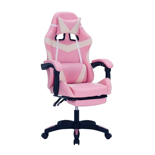 HTI living Ergonomischer Gaming Stuhl mit Fußstütze Racing-Design in Pink-weiß Bürostuhl Drehstuhl Schreibtischstuhl HTI living Ergonomischer Gaming Stuhl mit Fußstütze Racing-Design in Pink-weiß Bürostuhl Drehstuhl Schreibtischstuhl von HTI living