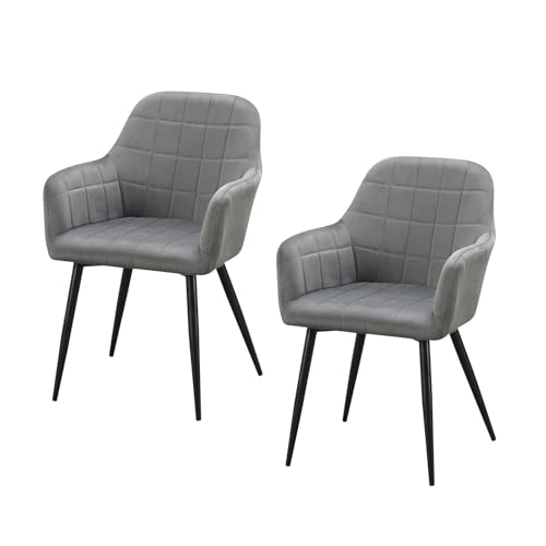 HTI living Esszimmerstuhl 2er Set Grau Velvet Albany bequemer Stuhl für ESS- und Wohnzimmer HTI living Esszimmerstuhl 2er Set Grau Velvet Albany bequemer Stuhl für ESS- und Wohnzimmer von HTI living