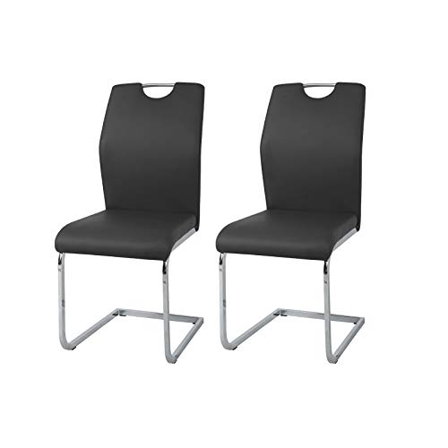 HTI living Esszimmerstuhl 2er Set Schwarz Nelly Schwingstuhl Wartezimmerstuhl von HTI living