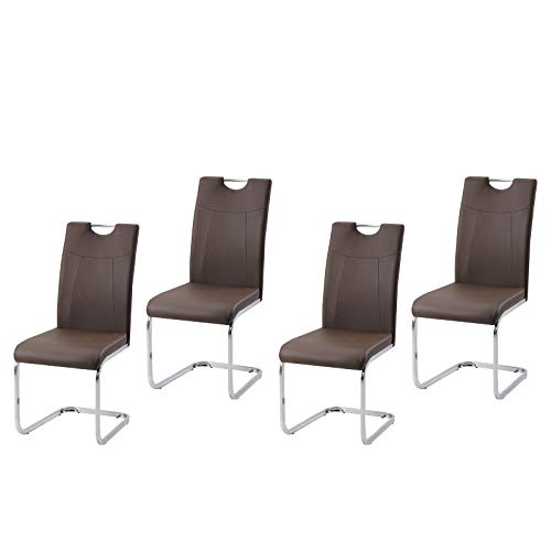 HTI living Esszimmerstuhl 4er Set Braun Kunstleder Kelly C Schwingstuhl Wartezimmerstuhl Küchenstuhl HTI living Esszimmerstuhl 4er Set Braun Kunstleder Kelly C Schwingstuhl Wartezimmerstuhl Küchenstuhl von HTI living
