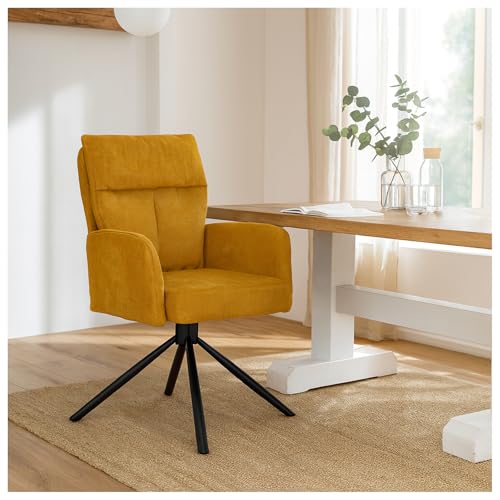 HTI living Esszimmerstuhl Kyra Gelb 2er-Set Drehstuhl Auto-Return HTI living Esszimmerstuhl Kyra Gelb 2er-Set Drehstuhl Auto-Return von HTI living
