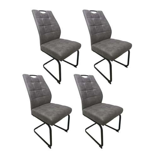 HTI living Esszimmerstuhl Marek Hellbraun Schwingstuhl Kufengestell 4-teilig von HTI living