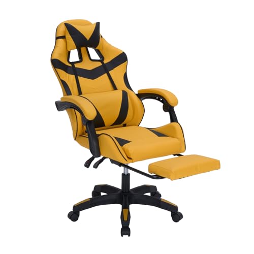 HTI living Gaming Stuhl Krit Eco Gelb-Schwarz Bürostuhl Drehstuhl Schreibtischstuhlder Rückenlehnenneigung oder oder es können mehrere aufgezählt von HTI living