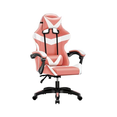 HTI living Gaming Stuhl Pink/Weiß Drehstuhl Bürostuhl Drehstuhl Schreibtischstuhl von HTI living
