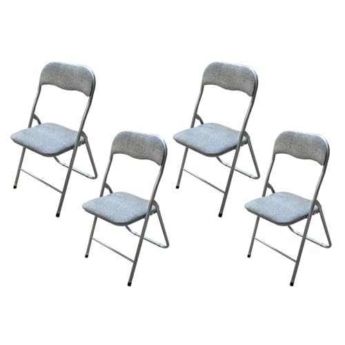 HTI living Klappstuhl 4er Set Dima Fabric Grau Küchenstuhl Eventbestuhlung von HTI living