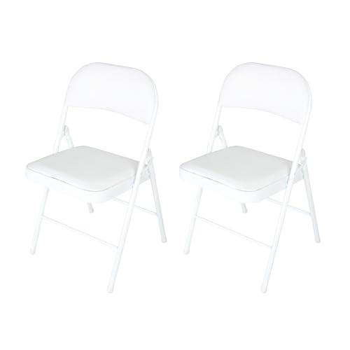 HTI living Klappstuhl Wedigo Kunstleder Weiß-Weiß 2er-Set Gästestuhl Familienfeiern Firmenveranstaltungen von HTI living