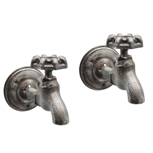 HTI living Kleiderhaken 2er Set Steampunk Wandhaken Garderobenhaken Metall Wasserhahn von HTI living