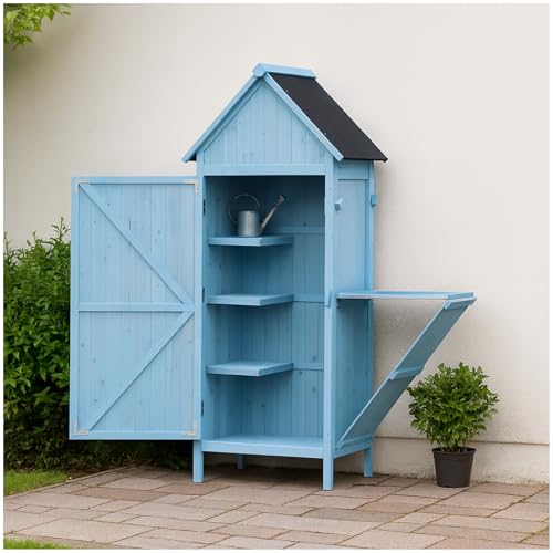 HTI living Praktischer Gartenschrank mit Ablage Stauraum für alle Gartengeräte Gartenschrank Holz HTI living Praktischer Gartenschrank mit Ablage Stauraum für alle Gartengeräte Gartenschrank Holz von HTI living