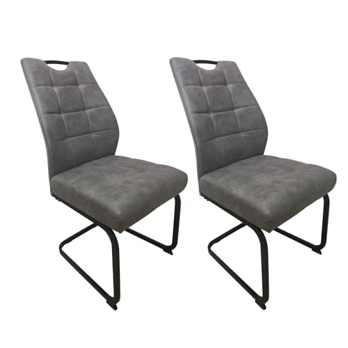 HTI living Schwingstuhl Marek Hellbraun 2er-Set Esszimmerstuhl Freischwinger von HTI living