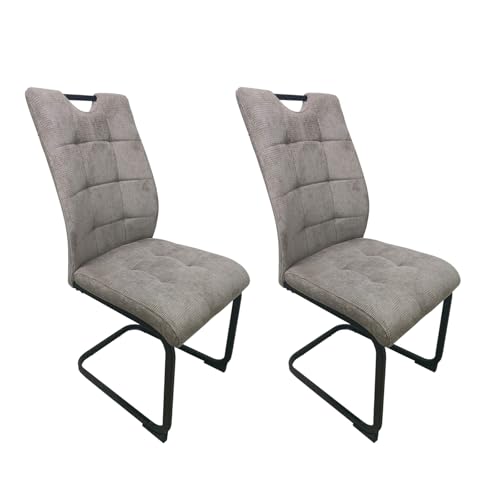HTI living Schwingstuhl Mateo Beige 2er-Set Esszimmerstuhl Freischwinger HTI living Schwingstuhl Mateo Beige 2er-Set Esszimmerstuhl Freischwinger von HTI living