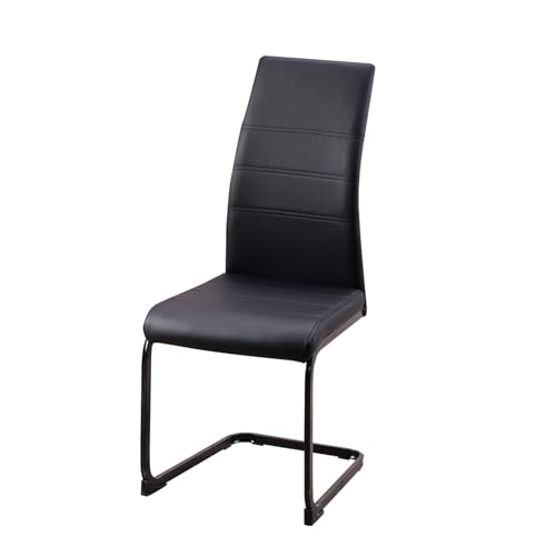 HTI living Schwingstuhl SallyP PU Schwarz Freischwinger Esszimmerstuhl Kunstleder 1-teilig von HTI living