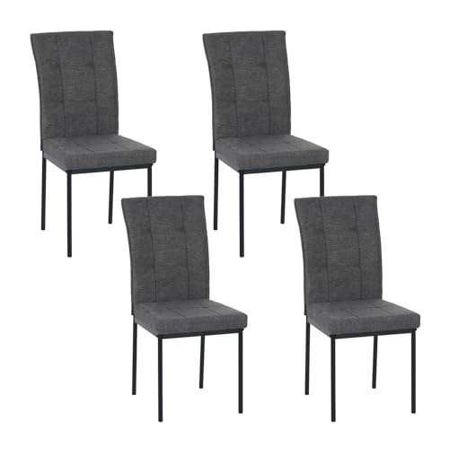 HTI living Stuhl Matthew Grau 4er-Set Esszimmerstuhl Polsterstuhl von HTI living