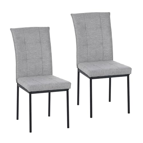 HTI living Stuhl Matthew Hellgrau 2er-Set Esszimmerstuhl Polsterstuhl von HTI living