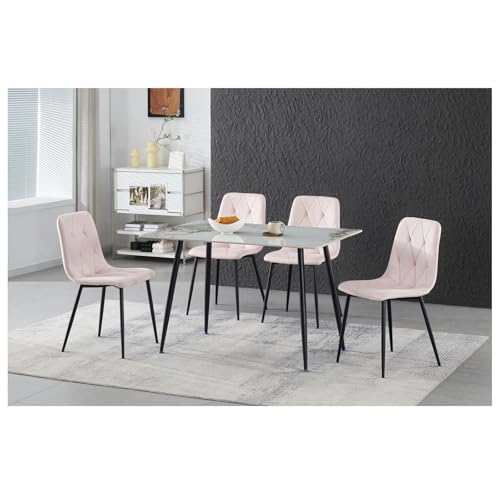 HTI living Stuhl Mesa Eco 2er-Set Velvet Rosa Esszimmerstuhl Samt HTI living Stuhl Mesa Eco 2er-Set Velvet Rosa Esszimmerstuhl Samt von HTI living