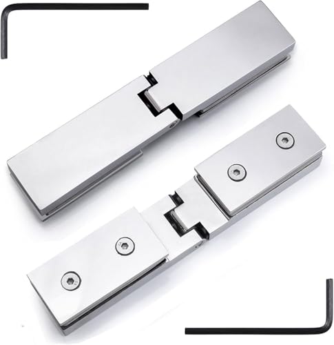 2er-Pack Glastürscharniere aus Edelstahl 304, lange Stange in Hellsilber, 180°-Einweg-Glasclip for Badezimmer, 8–12 mm Schwingtür-Duschscharniere 2er-Pack Glastürscharniere aus Edelstahl 304, lange Stange in Hellsilber, 180°-Einweg-Glasclip for Badezimmer, 8–12 mm Schwingtür-Duschscharniere von HTLCDZ