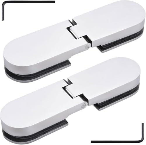 2er-Pack Glastürscharniere aus Edelstahl 304, lange Stange in Hellsilber, 180°-Einweg-Glasclip for Badezimmer, 8–12 mm Schwingtür-Duschscharniere 2er-Pack Glastürscharniere aus Edelstahl 304, lange Stange in Hellsilber, 180°-Einweg-Glasclip for Badezimmer, 8–12 mm Schwingtür-Duschscharniere von HTLCDZ