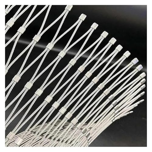 HTRDFWD Flexibles Kabel-Balustradennetz, Fallschutz- und Diebstahlschutznetz, Gebäudeverstärkungsnetz, Sicherheitsnetz für Balkon, Seilnetz aus Edelstahl 304(1.5x9m4.92x29.52ft) von HTRDFWD