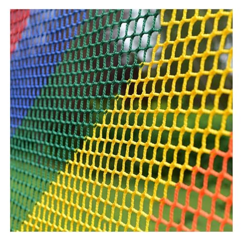 HTRDFWD Spielplatz-Seilnetz, Regenbogenfarbenes Kletterdekorationsnetz, Sicherheitsnetz für den Balkon, 4 Mm/4 cm, Spielplatzzaun, Anpassbar(1.2x1m/4x3ft) von HTRDFWD